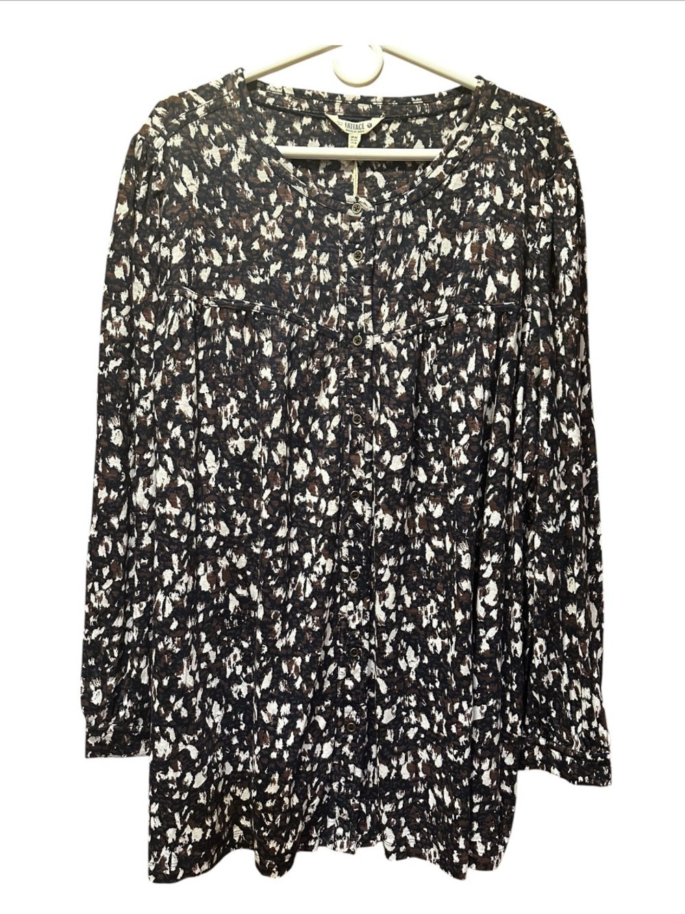 Fatface Women’s Black and White Printed Blouse